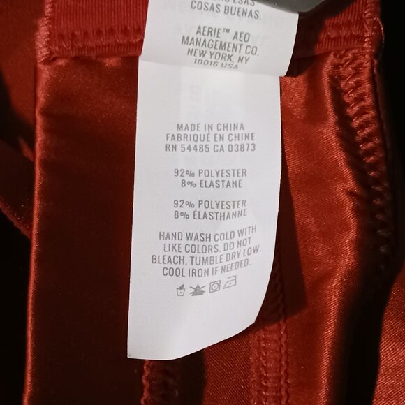 NEW Aerie Satin Stretch Bandeau in Sundried/Red‎ Size L - Picture 10 of 10